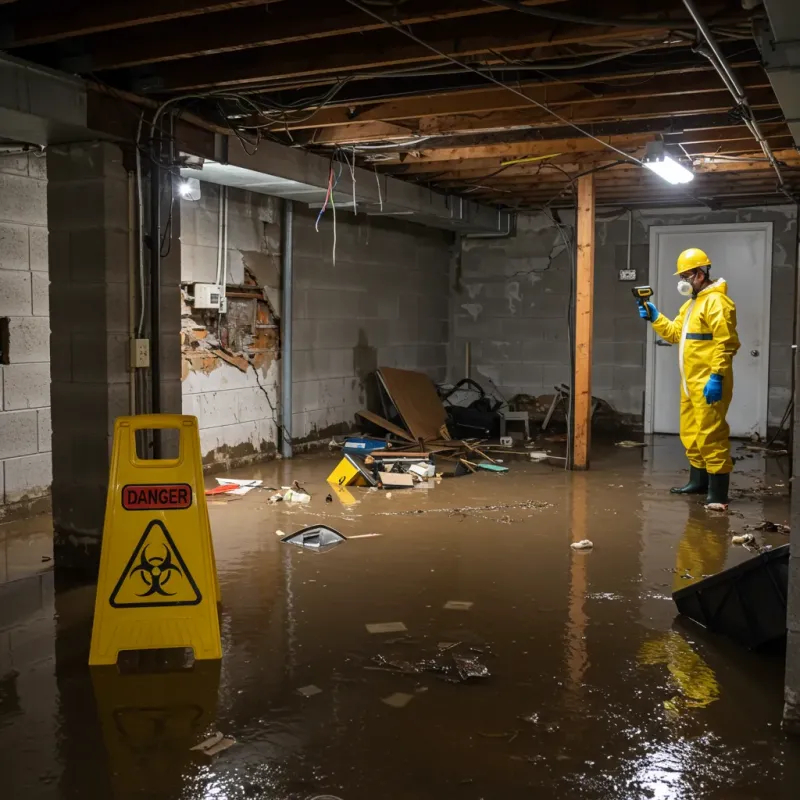 Flooded Basement Electrical Hazard in Jewett, TX Property
